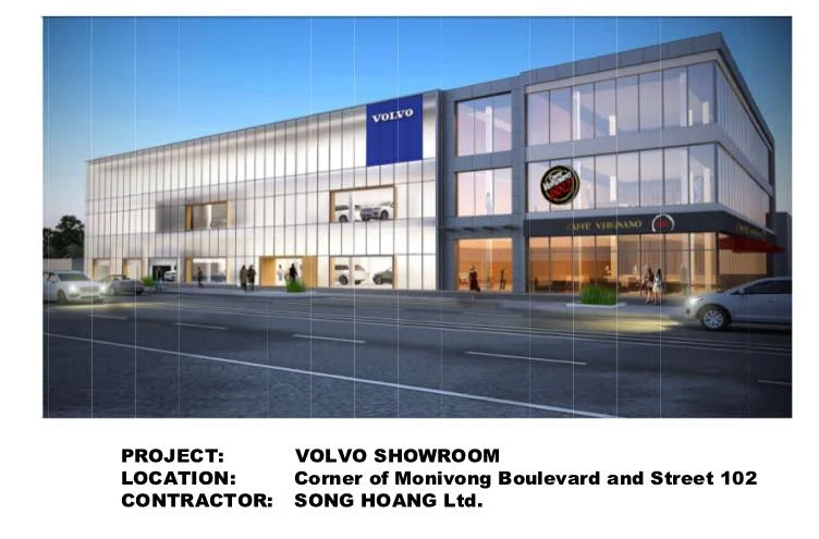 Commercial glazing at the Volvo showroom